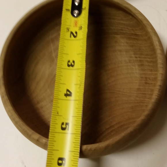 4 Wooden Round Calabash Desert Bowls - Picture 6 of 7